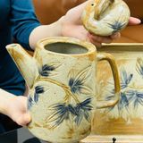  Bộ ấm chén nghệ thuật BK-CE005000VN-4199 gốm sứ Bát Tràng 