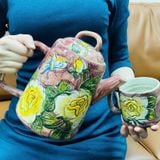  Bộ ấm chén nghệ thuật BK-CE005000VN-4200 gốm sứ Bát Tràng 
