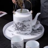  Bộ ấm chén trà gốm cao cấp BK-CE005100VN-3630 chất liệu sứ trắng 
