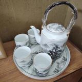  Bộ ấm chén trà gốm cao cấp BK-CE005100VN-3630 chất liệu sứ trắng 