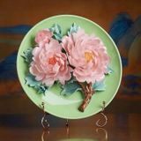  Đĩa Hoa mẫu đơn nở trên đĩa BK-CE005300VN-3711 Chất liệu gốm sứ 