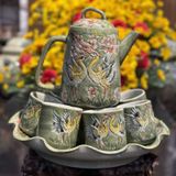  Bộ ấm đào hạc 8 cốc BK-CE005300VN-3746 gốm sứ Bát Tràng 