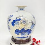  Bình hút lộc vẽ vàng công danh phú quý liên hoa cát tường BK-CE005500VN-4249 gốm sứ Bát Tràng 