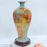  Mai bình tích lộc vẽ vàng Long phượng sum vầy BK-CE006900VN-4220 gốm sứ Bát Tràng 