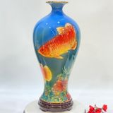  Mai bình cá rồng huyết long BK-CE006900VN-4221 gốm sứ Bát Tràng 