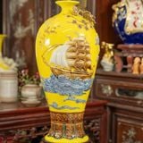  Mai bình thuận buồm men màu BK-CE008600VN-3663 chất liệu gốm sứ Bát Tràng 
