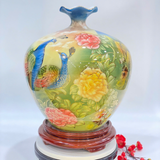  Bình hút lộc vẽ vàng 24k CÔNG DANH PHU QUÝ cao 35cm BK-CE009700VN-3930 gốm sứ 