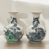  Bình gốm dáng tỏi đại sơn thuỷ BKCEVN-9020 