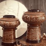  Bình trống đồng khắc nổi BKCEVN-9023 