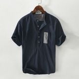  Áo sơ mi nam không cổ trẻ trung BKFACN-9083 