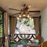  QUẠT ĐÈN CHÙM CỔ ĐIỂN BKFACN-9153 