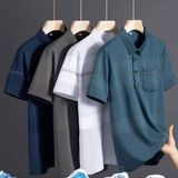  Áo thun polo sọc băng tay ngắn BKFACN-9173 