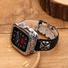 Dây da cá sấu phối khung kim loại cho Apple Watch BKFACN-9229