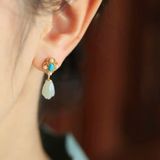  Đôi bông tai ngọc trai nữ  BKFAVN-9060 