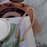  Dây chuyền cổ điển đá hồng ngọt ngào BKJECN-9097 