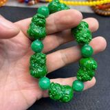  Vòng tay tỳ hưu đá xanh BKJECN-9118 