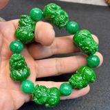 Vòng tay tỳ hưu đá xanh BKJECN-9118 