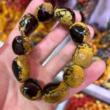  Vòng tay hổ phách vỏ huyết cao cấp BKJECN-9121 