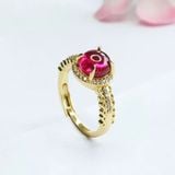  Nhẫn đá đỏ nữ quý phái kiểu dáng hoàng gia BKJECN-9143 