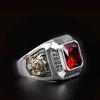 NHẪN NAM VUÔNG ZIRCON XANH DƯƠNG BKJECN-9036
