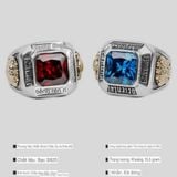  NHẪN NAM VUÔNG ZIRCON XANH DƯƠNG BKJECN-9036 