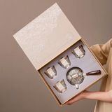  BỘ ẤM TRÀ GỐM MẠ BẠC CAO CẤP BK-CE005300VN-3126 Chất liệu: gốm sứ 