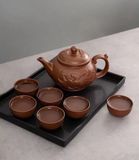  BỘ ẤM TRÀ ĐẤT SÉT TÍM CAO CẤP Chất liệu: đất sét tím Ấm trà: 10cm*18,5cm 