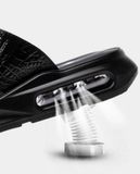  Dép nam da thật hoạ tiết cá sấu cao cấp Chất liệu da bò + đế polyuretan lót cao su Mùa áp dụng mùa hè 