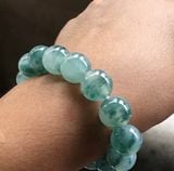 Vòng tay nữ ngọc thạch băng Chất liệu ngọc bích Sử dụng đồ trang sức, quà tặng  Kt 12*12*12mm 
