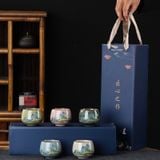  BỘ TÁCH TRÀ KHẮC HOẠ GIANG SƠN Chất liệu: Gốm sứ cao cấp 