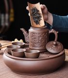  ẤM CHÉN TỬ SA Bát Tràng CAO CẤP Chất liệu: Cát tím (nung ở nhiệt độ 1280oC) Ấm trà: Đường kính 6,8cm 