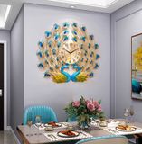  ĐỒNG HỒ TREO TƯỜNG CHIM CÔNG CAO CẤP Sơn nướng nhiệt độ cao phong trào năng lượng mặt trời 