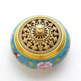  Lư hương cổ trang trí Chất liệu đồng Sử dụng đồ trưng bày Kt 10*7cm đường kính miệng 7cm nặng 807g 