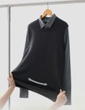  Áo len phối sơ mi công sở cao cấp Chất liệu 45,6%polyester 37,6%sợi acrylic 11,4% nylon 5,4% lông cừu 