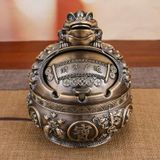  Gạt tàn cóc vàng có nắp gạt Chất liệu hợp kim kẽm Sử dụng đồ trưng bày Kt 11.4*13 nặng 372g 