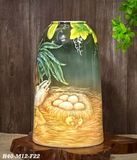  Bình chuông vẽ 3D kín bình gốm sứ Bát Tràng cao cấp cao 40cm 