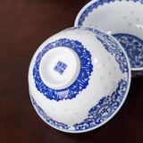  BỘ BÁT CƠM SỨ TRẮNG XANH CAO CẤP Chất liệu sản phẩm: Đất sét trắng cao cấp d13CM; chiều cao 6CM; 300ml 