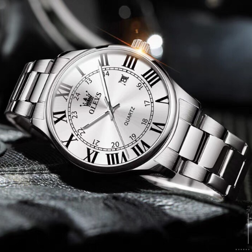  ĐỒNG HỒ ĐẲNG CẤP DOANH NHÂN Chuyển động thạch anh Gương ánh sáng xanh cong có độ cứng cao 