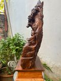  Cụ thần trà gỗ bách xanh Tượng đục tay tỉ mỉ,thần thái đẹp Kích thước chưa gồm kỷ:cao55x30x12 
