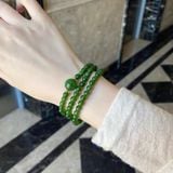  VÒNG TAY NGỌC HETIAN TỰ NHIÊN  Chất liệu: chalcedony tự nhiên Kích thước hạt: 6mm 