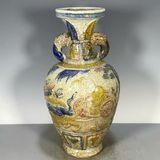  Bình cổ phong cảnh Chất liệu sứ Sử dụng đồ trưng bày Kt 16.5*37 