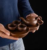  BỘ ẤM TRÀ ĐẤT SÉT NUNG CAO CẤP Chất liệu: Cát tím (nung ở nhiệt độ 1280oC) 