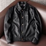  Áo khoác da thật denim nam cao cấp BK-FA005300VN-4019 