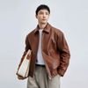 Áo khoác da dáng rộng nam da cao cấp Vải da bò tự nhiên Vật liệu lót: 95% polyester 5% vải thun