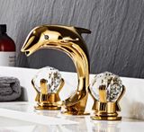  Vòi Rửa Bồn Rửa Mặt Cá Heo Vàng Nguyên liệu chính: 100% đồng cao cấp 