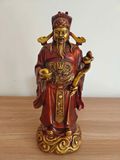 Tượng ông thần tài may mắn Chất liệu đồng Sử dụng đồ trưng bày Kt 13.5*13.5*35cm nặng 4.2kg 