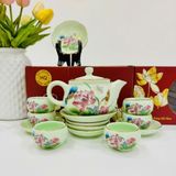  Bộ ấm chén chum ngọc hoa vàng kim BKCEVN-9042 