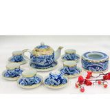  Bộ ấm chén hồng bọc đồng vàng BKCEVN-9046 
