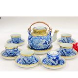  Bộ ấm chén lõm bọc đồng vàng BKCEVN-9047 
