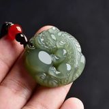  Mặt dây Tỳ Hưu ngọc trắng BKJECN-9079 